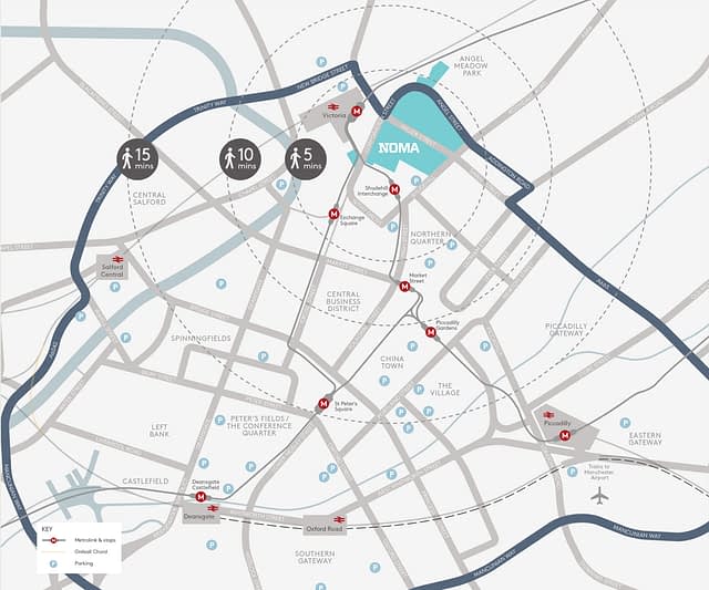 Where is NOMA? perfectly located in Manchester city centre